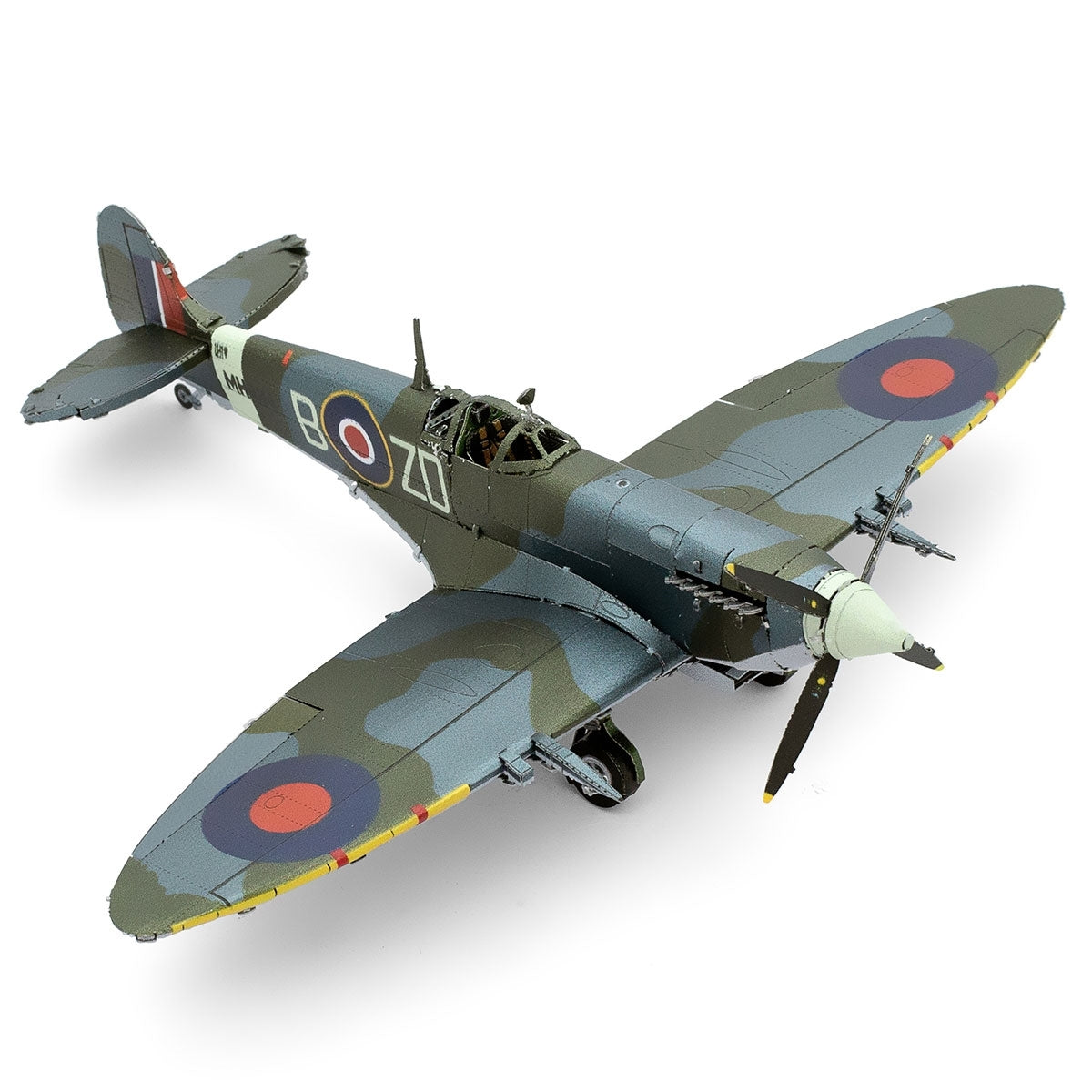Model of a World War II-era fighter plane on a white background
