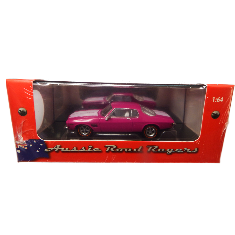 Model car in a red box with 'Aussie Road Ragers' branding