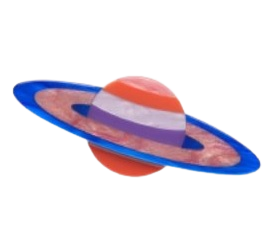6ixth from the sun saturn erstwilder jewellery brooch in the erstwilder moon mission collection