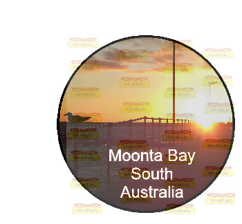 Moonta Bay Sunset Round Sticker