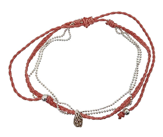 A217 Anklet  Shell and beads