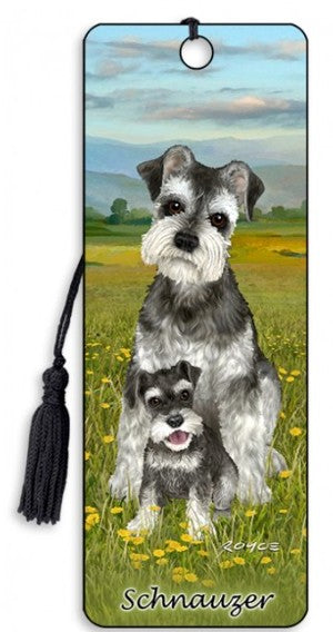 Artgame Schnauzer 3d  Book Mark