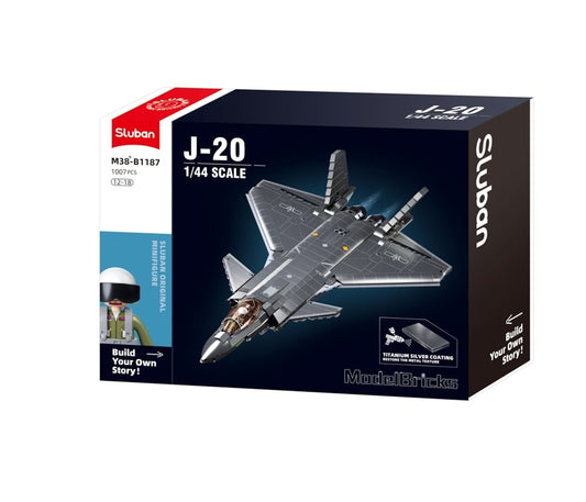 Sluban J20 Stealth Aircraft Metal Coating Model Kit