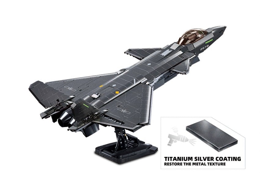 Sluban J20 Stealth Aircraft Metal Coating Model Kit