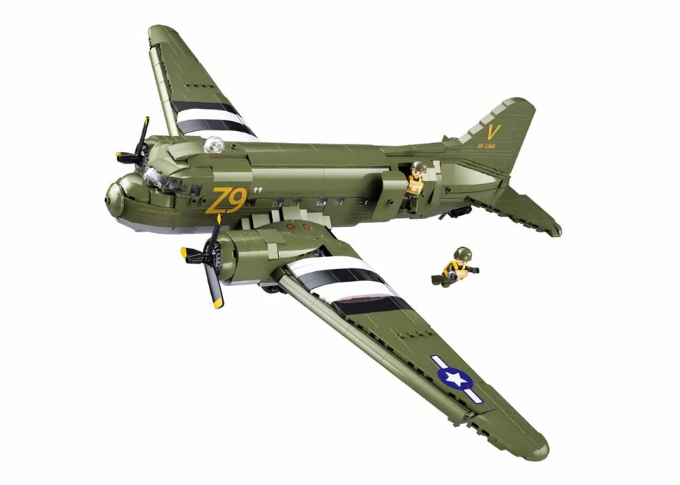 Model of a military airplane on a white background