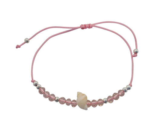 B177 crystal & metal beads & shell