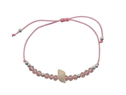 B177 crystal & metal beads & shell
