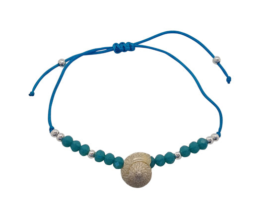 B177 crystal & metal beads & shell