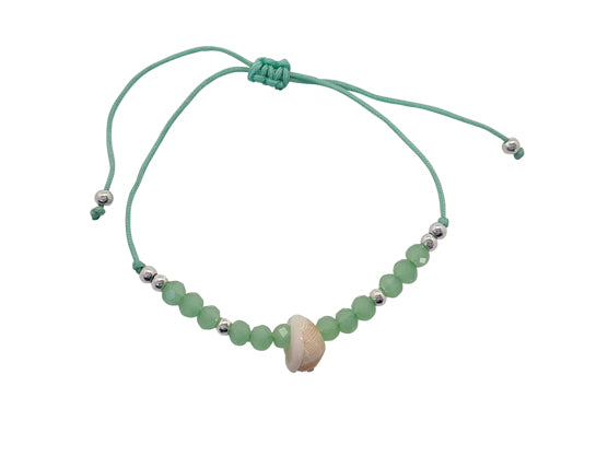 B177 crystal & metal beads & shell