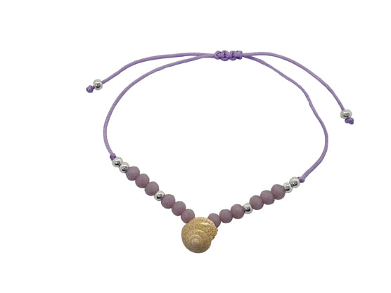 B177 crystal & metal beads & shell