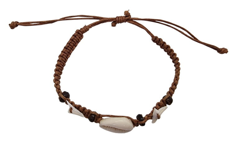 B206 bracelet shark tooth cowrie shell