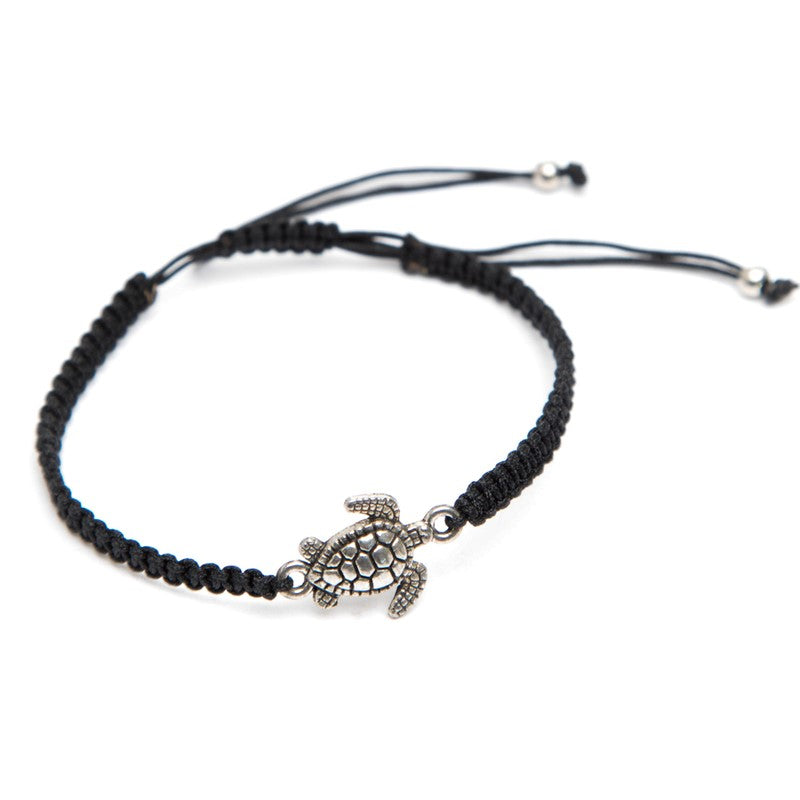B54 Woven Cord turtle charm