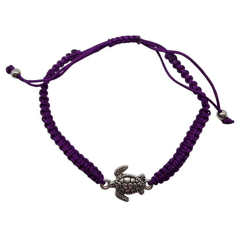 B54 Woven Cord turtle charm