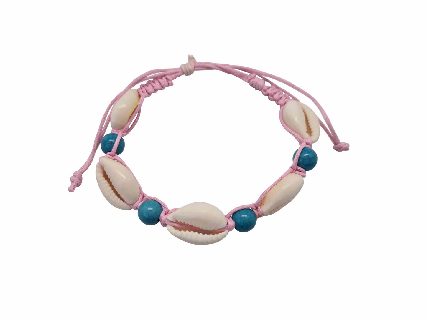pink Cowrie Shells & turquentine Beads braclet Naturallt design Australia