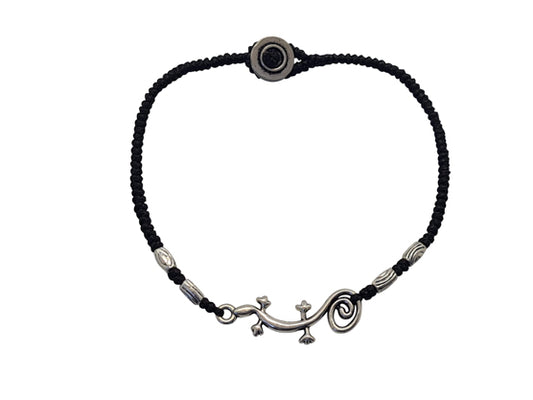 B634 Bracelet silver lizard