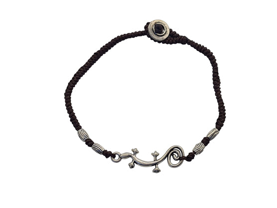 B634 Bracelet silver lizard