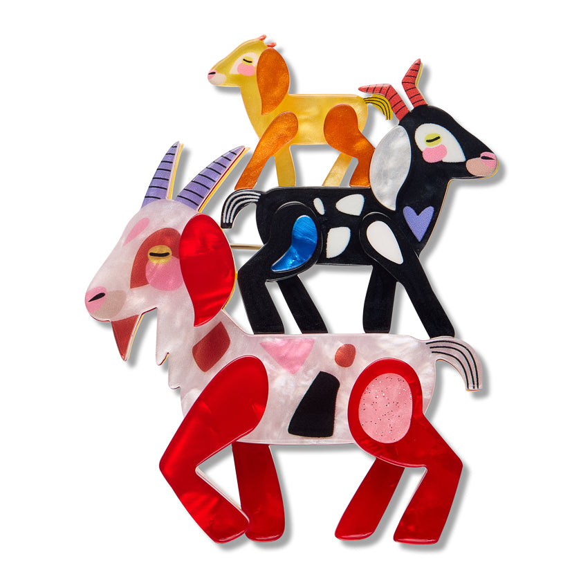 Goat Goals Erstwilder Brooch