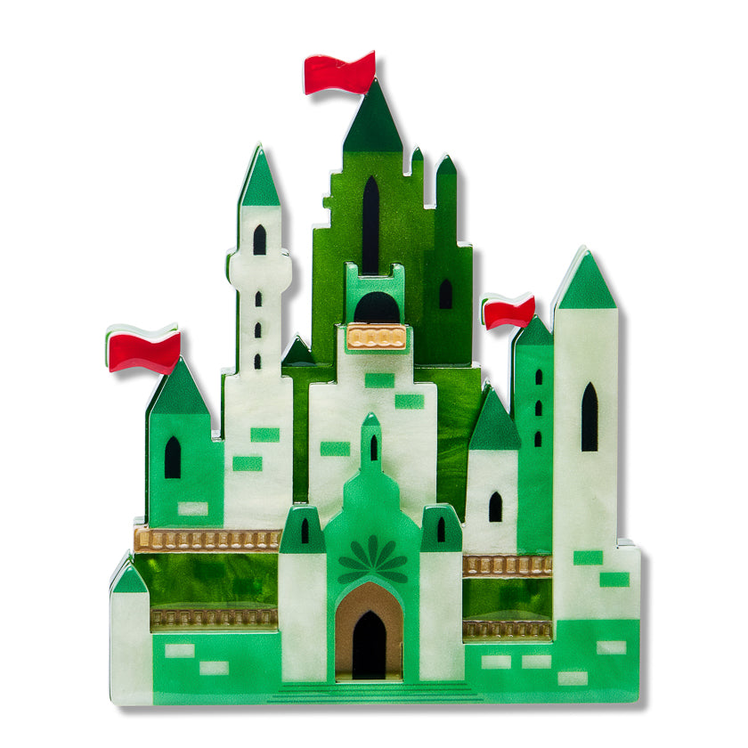 In a Land Far Away Erstilder Brooch Green