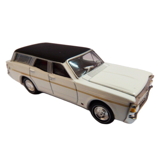 1:64 scale 1970 XW GS V8 Fairmont Wagon diecast car Model on a white background
