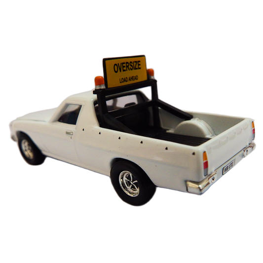 Road Ragers Model 192 WB V8 ute with an oversize load sign on a white background