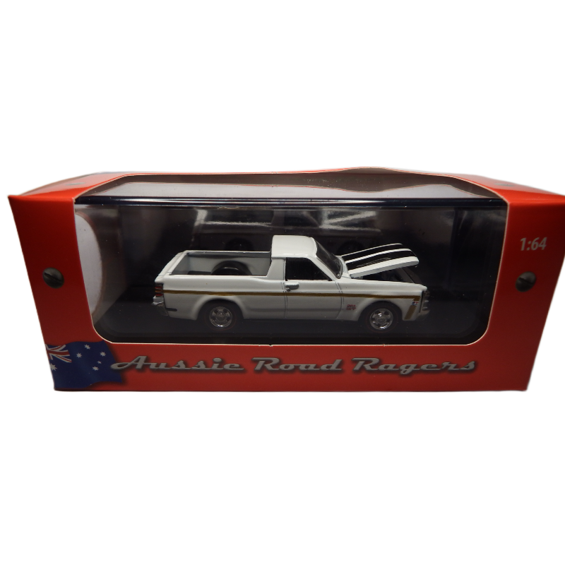 Model car in a red box with 'Aussie Road Rogers' branding