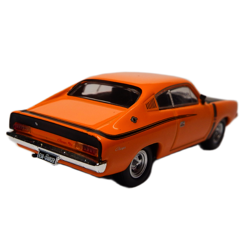 Orange muscle car model on a white background