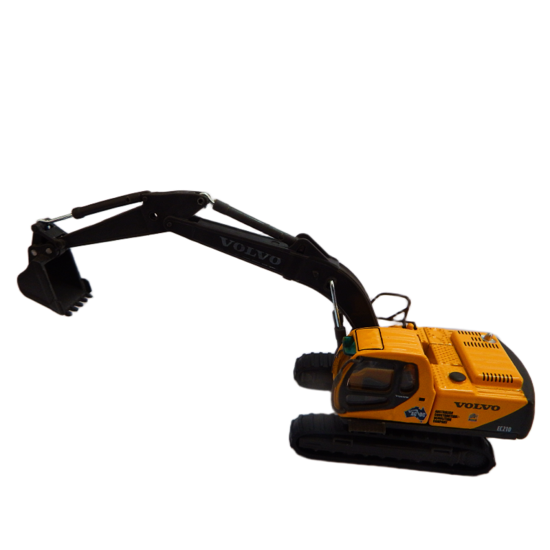 Model of a Volvo excavator on a white background