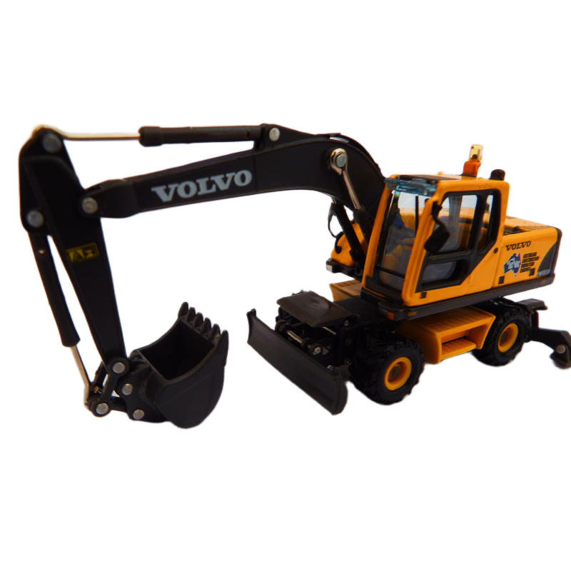 Road-Ragers  1:87 diecast Volvo EW180B Mobile Excavatoron a white background