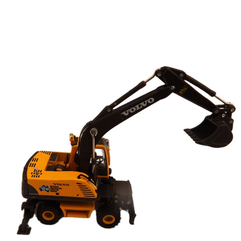 Road-Ragers  1:87 diecast Volvo EW180B Mobile Excavator on a white background