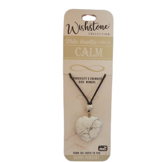 White Howlite Heart Pendant Something Forever Jewellery