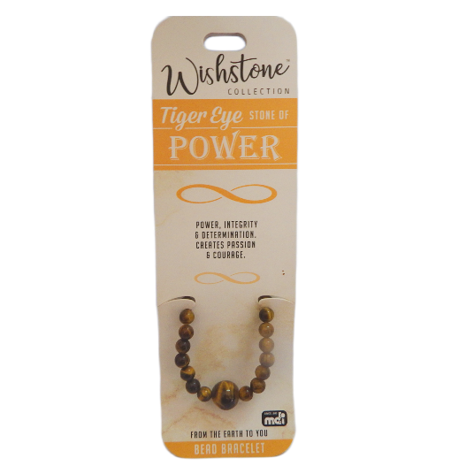 Tigers Eye Bead Bracelet wishstone