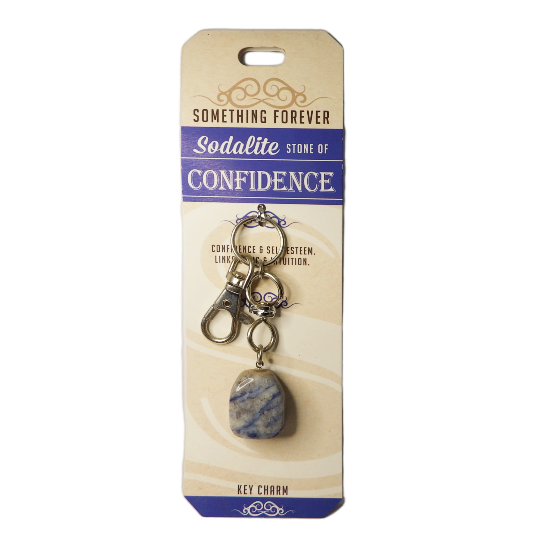 sodalite key charm on something forever card