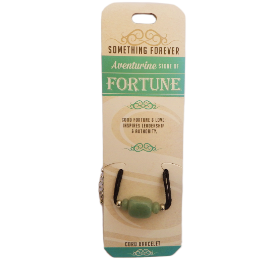 something forever cord bracelet aventurine good fortune & love inspires leadership & authority