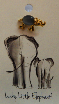 Lucky Elephant Angel pin