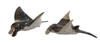 image Manta Ray Set of 2 porcelain miniature figurine
