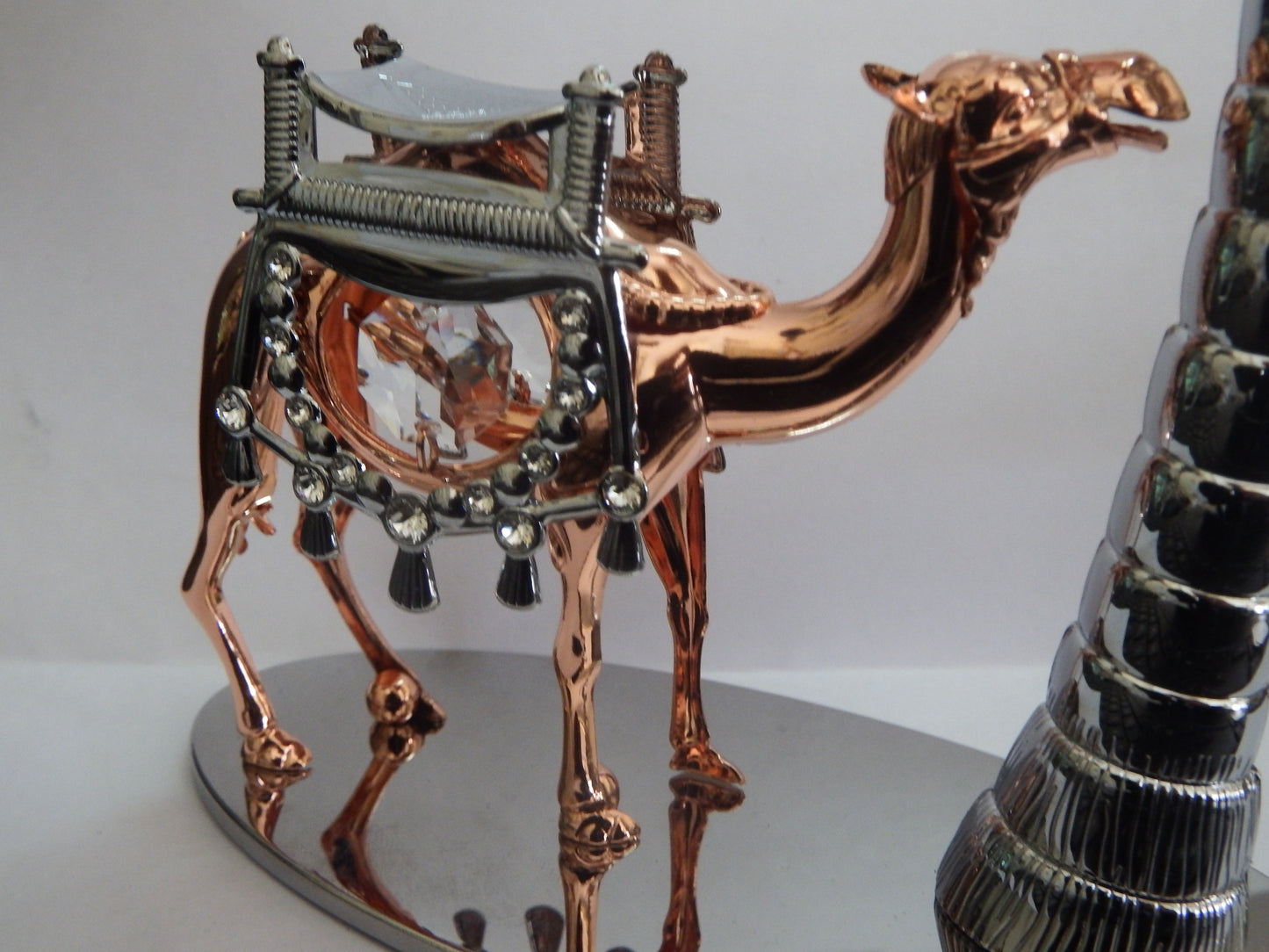Crystocraft Camel with Palm Tree - Rose Gold / Silver