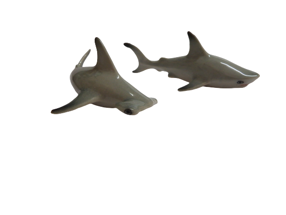 image Shark Set  2 Porcelain Miniature figurines