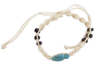 B199 Stone turtle Charm wooden beads
