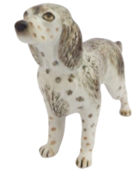 English Setter Ceramic Porcelain Miniature Dog Figurine
