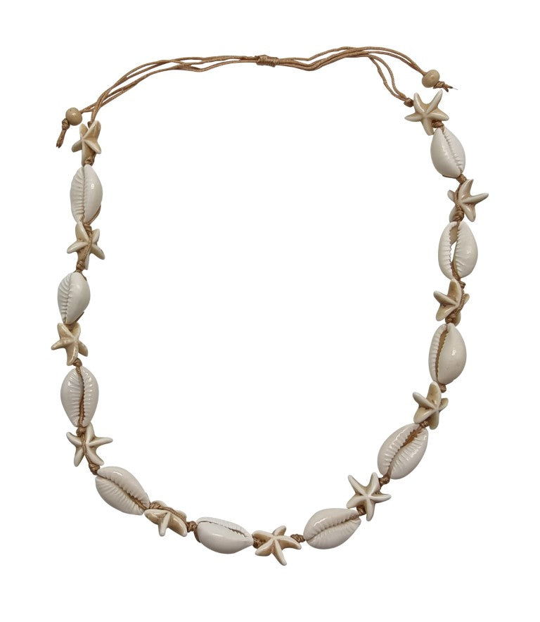 natural Cowrie & Starfish necklet N260 naturally design Australia