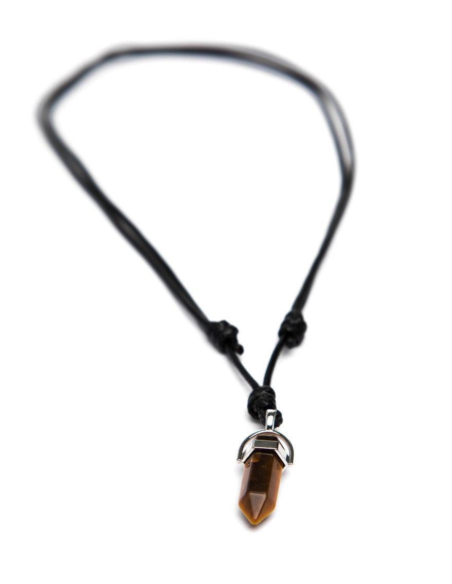 N867 Point pendand Leather Cord
