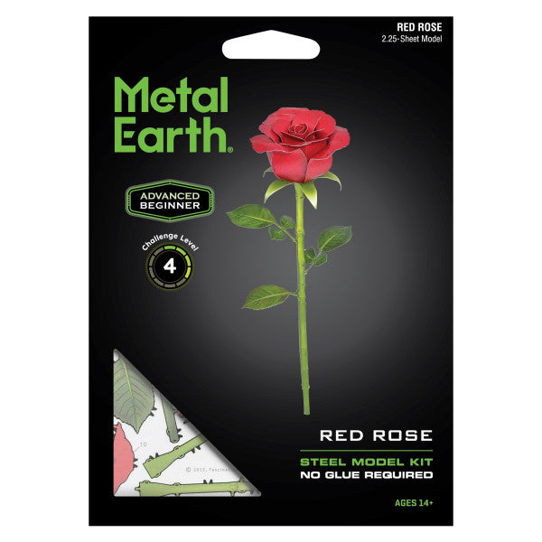 Metal Earth Red Rose