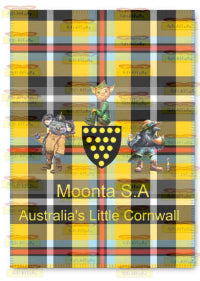 Cornish Tartan T Towel Moona S.A Australia's Little Cornwall