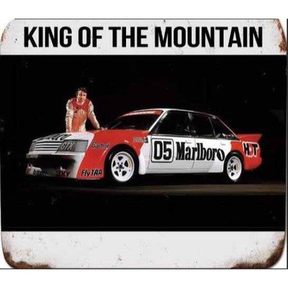King of the Mountain Embossed Tin Sign