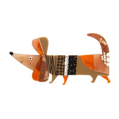 A Dachshund Named bark Erstwilder Brooch