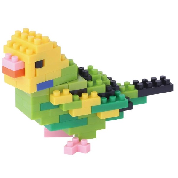 budgerigar green opaline nanoblocks