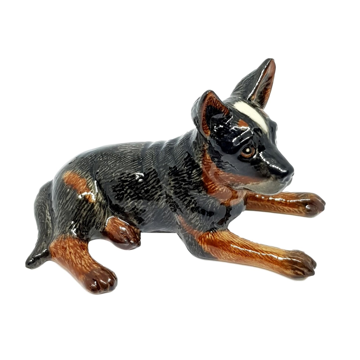Australian Cattle Dog Black ceramic animal figurine