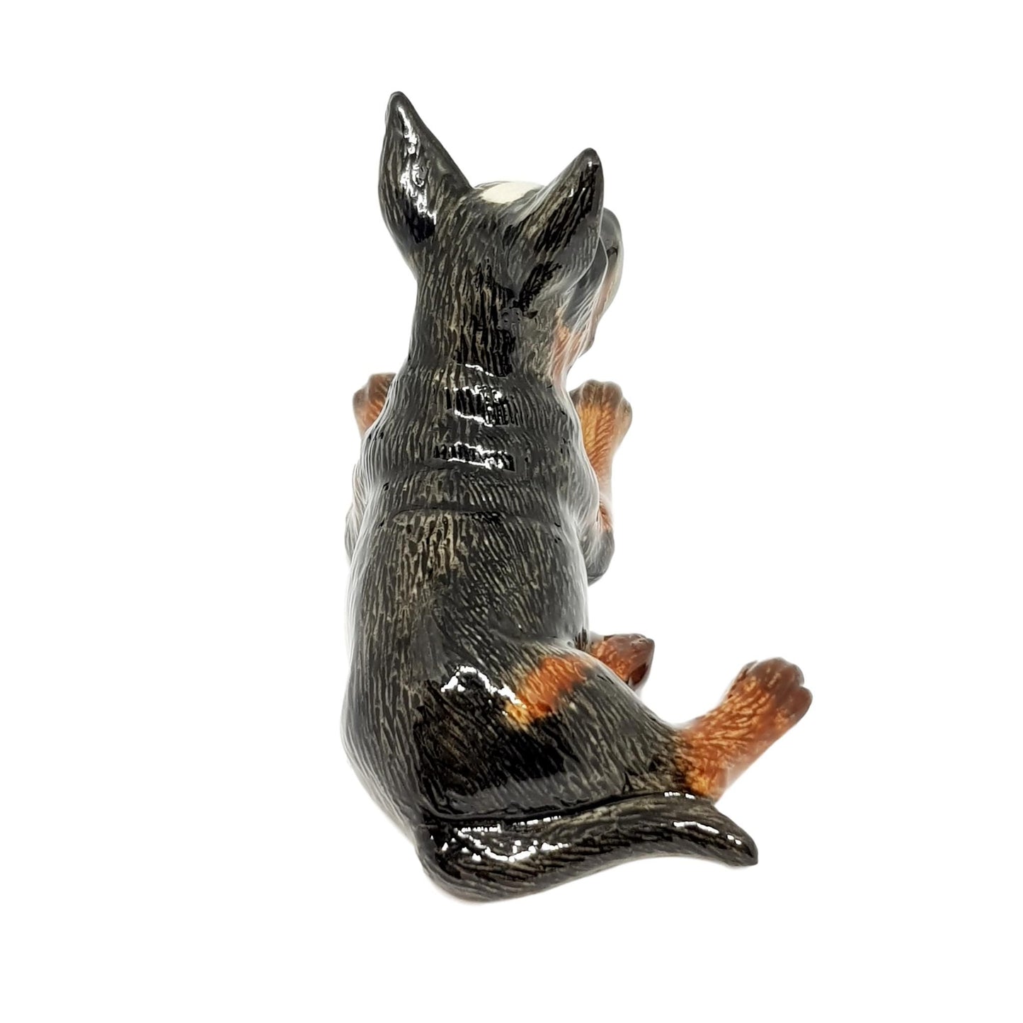 Australian Cattle Dog Black ceramic animal figurine
