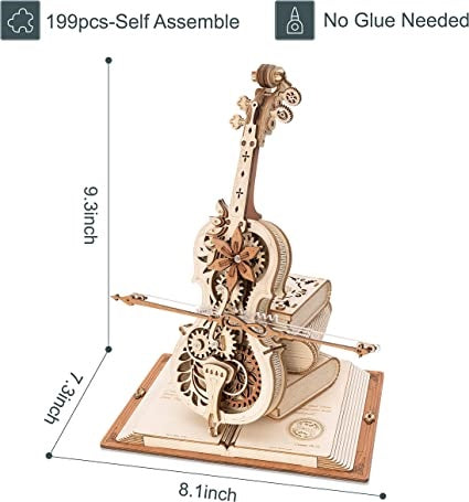 ROKR Magic Cello Robotime model puzzle kit