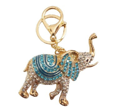 Bling Elephant Keyring Bag Clip